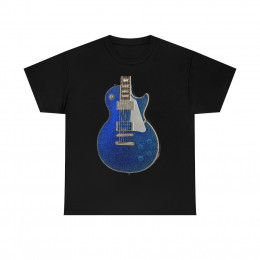 KISS Tommy Thayer's Blue Glitter LP Guitar Men's Short Sleeve Tee