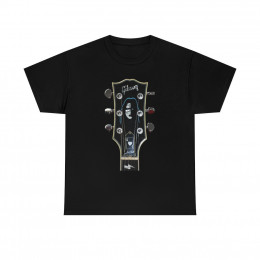 KISS Ace Frehley Gibson Les Paul Headstock Guitar Short Sleeve Tee T Shirt