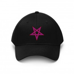 Inverse Pentacle Star purple/red Unisex Twill Hat