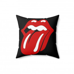 The Rolling Stones Tongue Pillow Spun Polyester Square Pillow gift