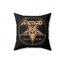 Venom Black Metal Polyester Square Pillow