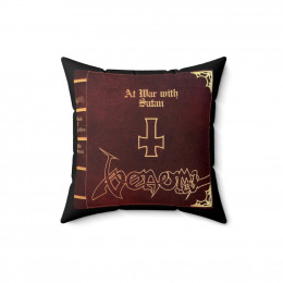Venom At War With Satan Polyester Square Pillow