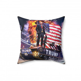 President Donald J TRUMP The Storm Spun Polyester Square Pillow gift