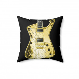 KISS Paul Stanley With GOLD Mirror Iceman 2 Pillow Spun Polyester Square
