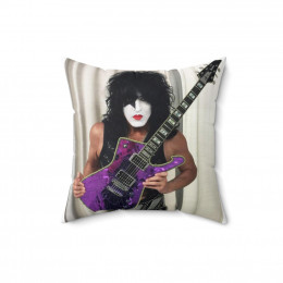KISS Paul Stanley With Purple Mirror Iceman 2 Pillow Spun Polyester Square