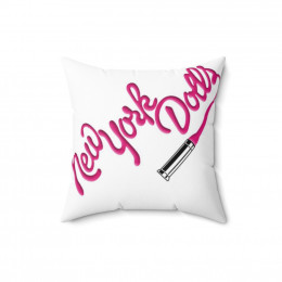 N.Y. DOLLS White Pillow Spun Polyester Square Pillow gift