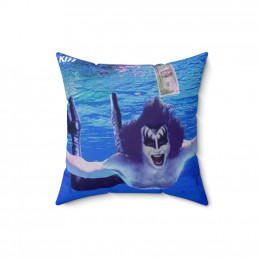 KISS NEVERMIND Gene Simmons Nirvana Pillow Spun Polyester Square Pillow gift