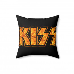 KISS Fire Logo Spun Polyester Square Pillow gift