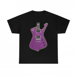 KISS Paul Stanley Purple Cracked Mirror Iceman Guitar Men's Short Sleeve T Shirt