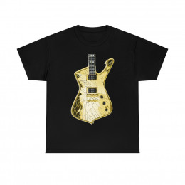KISS Paul Stanley Gold Cracked Mirror Iceman Guitar Men's Short Sleeve T Shirt