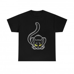 Sneaky Black Pussy Cat like Peter Criss wore in KISS Men's Short Sleeve T Shirt