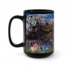 Jellyfish Bellybutton Black Mug 15oz