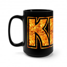 KISS Fire logo Black Mug 15oz