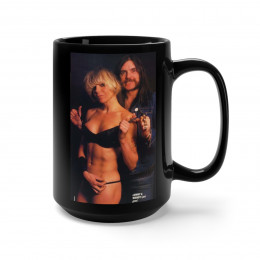 Lemmy and Wendy O. in color on  Black Mug 15oz