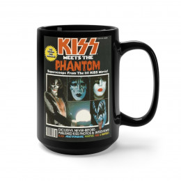 KISS Meets the Phantom magazine  70s retro Black Mug 15oz