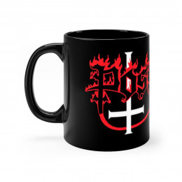 POSESSED cross logo   Black mug 11oz