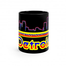 Detroit Rock City.org  type 2 Black mug 11oz